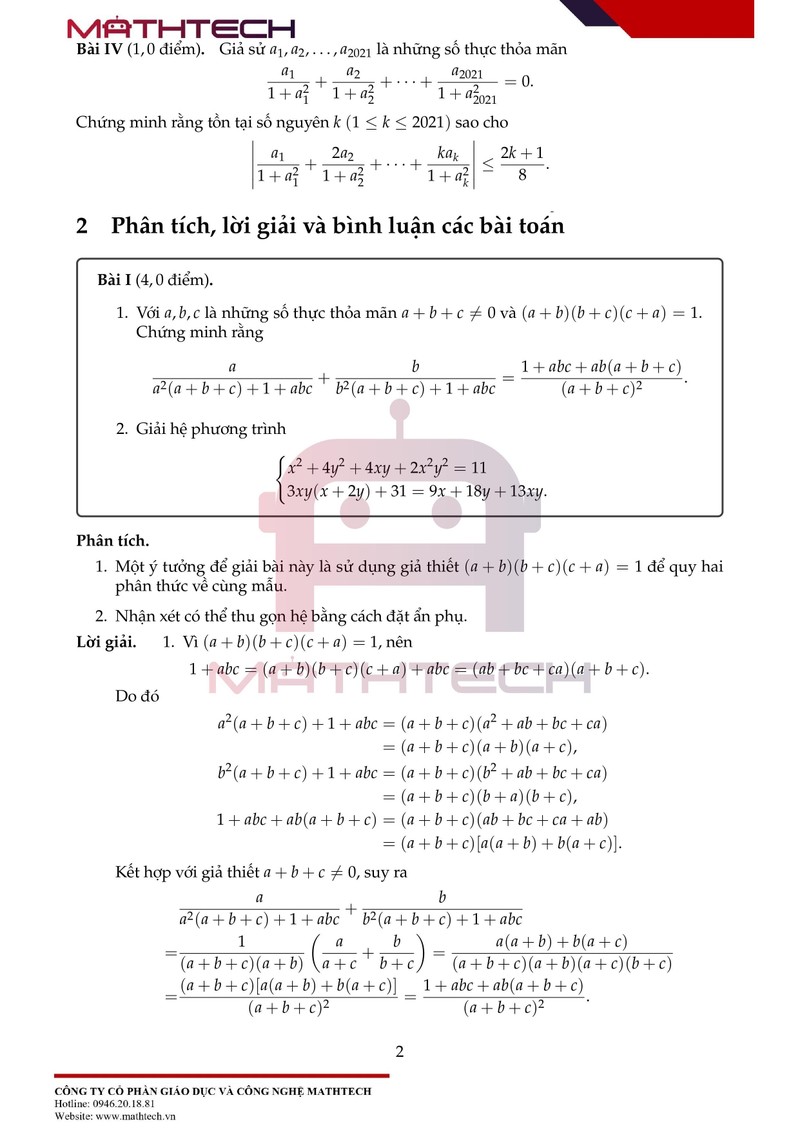 Đáp án môn Toán vòng 2 thi vào lớp 10 Trường THPT chuyên KHTN năm 2021 ảnh 4