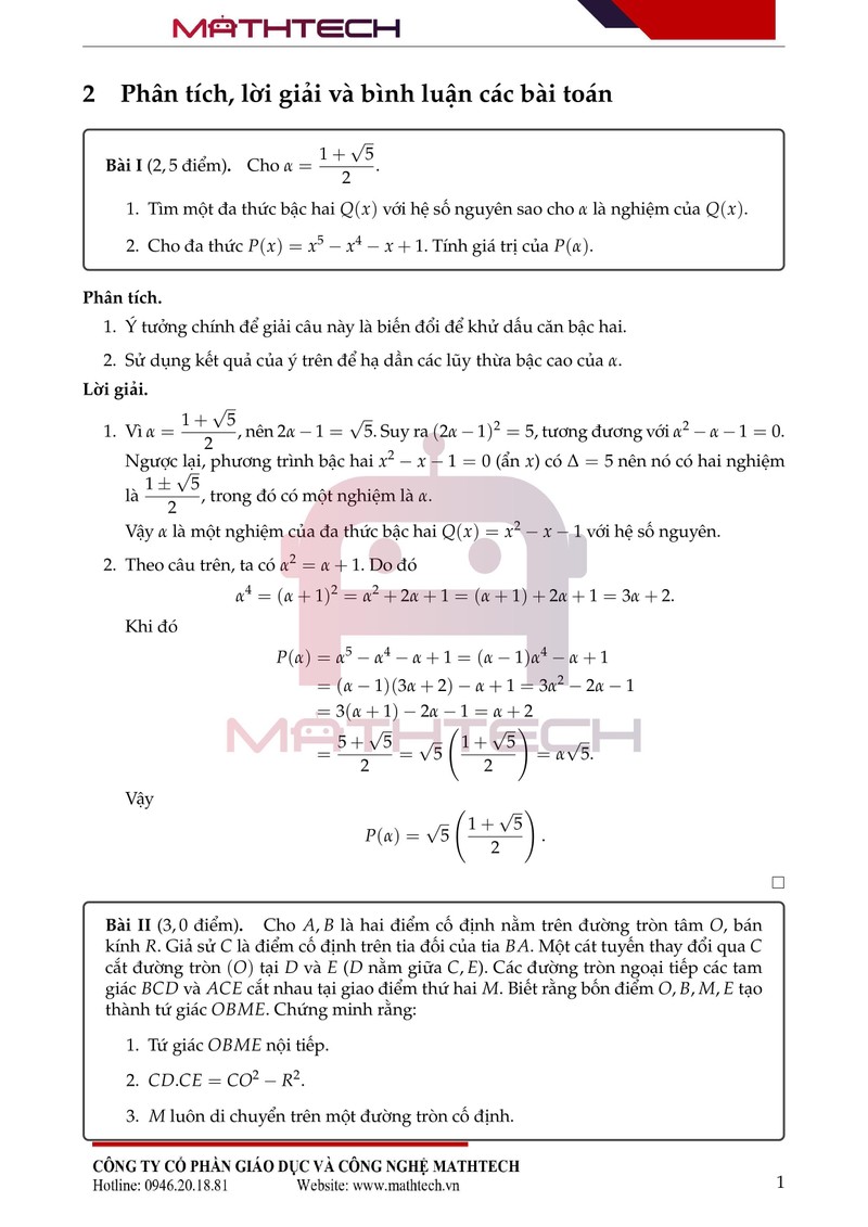 Đáp án đề thi Toán chuyên vào lớp 10 Trường Chuyên ĐH Sư phạm Hà Nội năm 2021 ảnh 3 Đáp án đề thi Toán chuyên vào lớp 10 Trường Chuyên ĐH Sư phạm Hà Nội năm 2021 ảnh 3