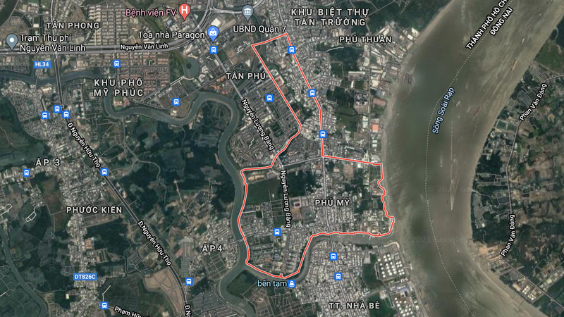 Phường Phú Mỹ, Quận 7, Tp. HCM (Nguồn: Google Maps) Phường Phú Mỹ, Quận 7, Tp. HCM (Nguồn: Google Maps)