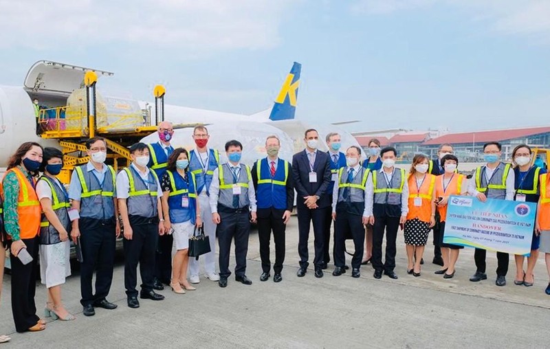 Lễ đón nhận 1 lô vắc xin về Việt Nam vào đầu tháng 7 vừa qua