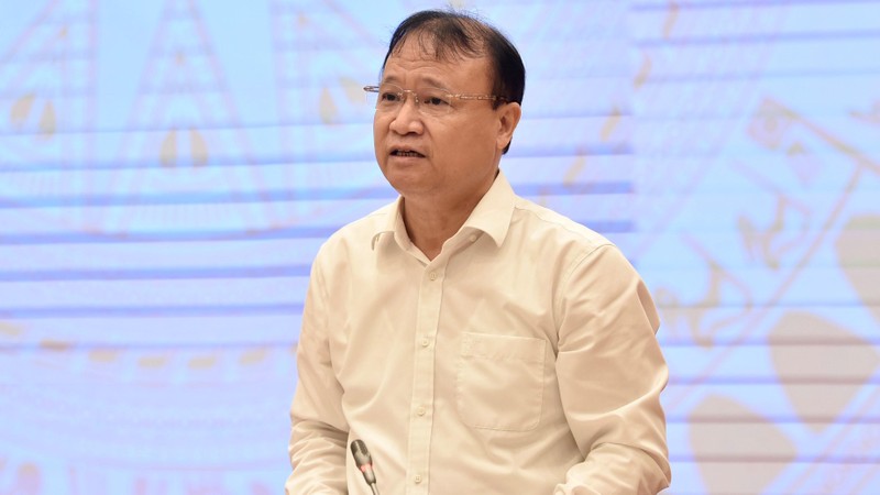 Ông Đỗ Thắng Hải, Thứ trưởng Công Thương trả lời tại họp báo Chính phủ thường kỳ chiều 6/11 (Ảnh: VGP)