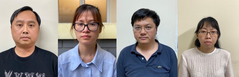 Từ trái qua phải là các bị can: Đỗ Thành Nhân, Trịnh Thị Thúy Linh, Đỗ Đức Nam, Lê Thị Thùy Liên (Ảnh: Bộ Công an) Từ trái qua phải là các bị can: Đỗ Thành Nhân, Trịnh Thị Thúy Linh, Đỗ Đức Nam, Lê Thị Thùy Liên (Ảnh: Bộ Công an)