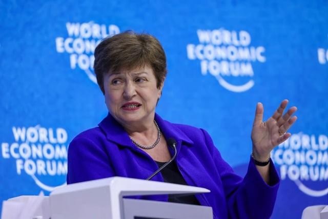 Bà Kristalina Georgieva, Giám đốc điều hành IMF, phát biểu tại WEF 2022. Ảnh: Reuters. Bà Kristalina Georgieva, Giám đốc điều hành IMF, phát biểu tại WEF 2022. Ảnh: Reuters.