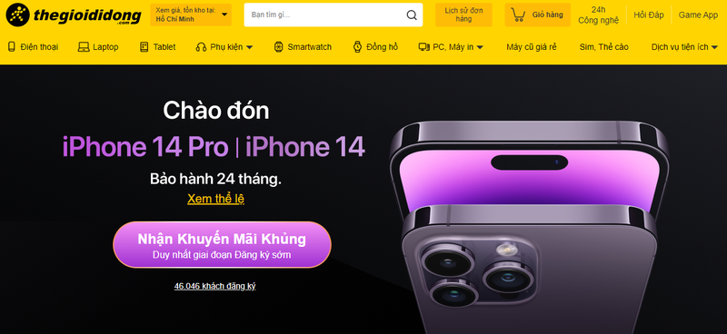 Hơn 46.000 khách đăng ký mua iPhone 14 tại MWG