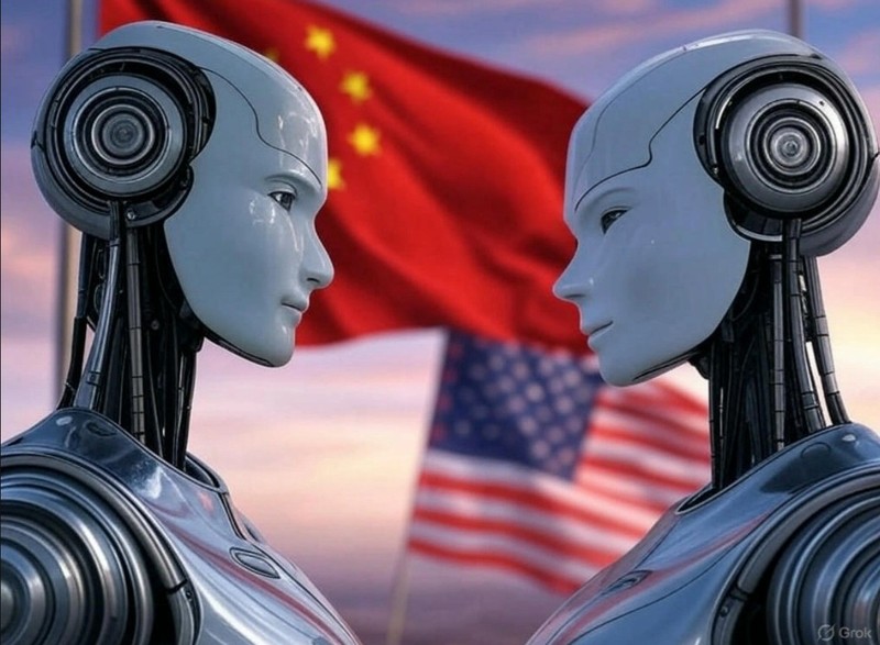 Cuộc chiến robot hình người giữa Mỹ và Trung Quốc. Ảnh: xAI Grok Robot hinh nguoi 1.jpg
