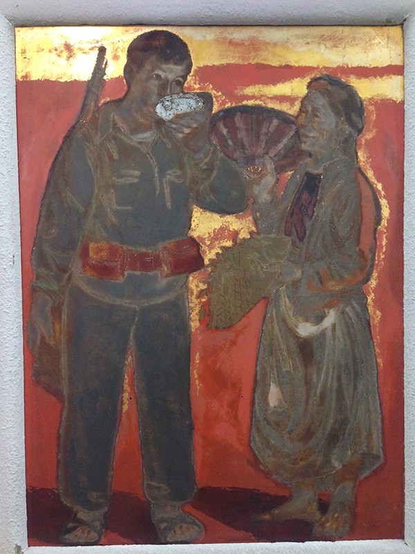 "Bát nước tình quân dân" - Tranh: Nguyễn Sỹ Ngọc