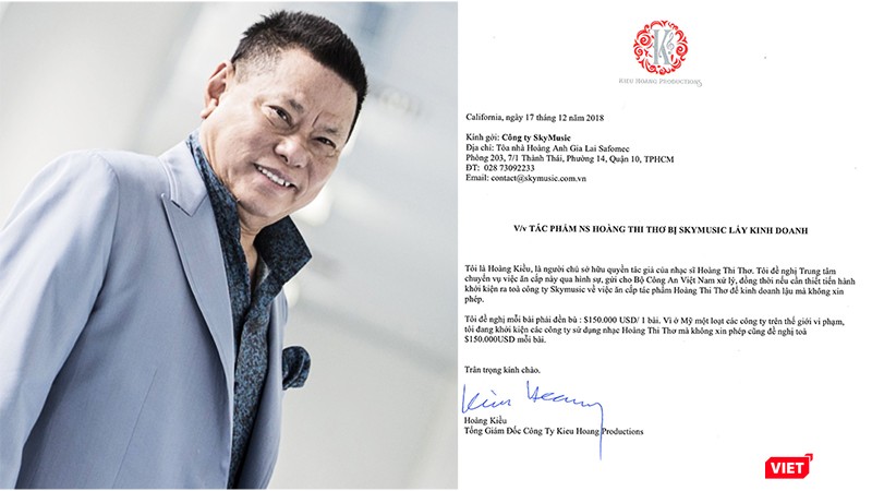 Ồn ào kiện cáo quanh sự vụ Sky Music và tỷ phú Hoàng Kiều ảnh 2 Sốc: Tỷ phú Hoàng Kiều kiện Sky Music đòi đền bù 150.000 USD/bài