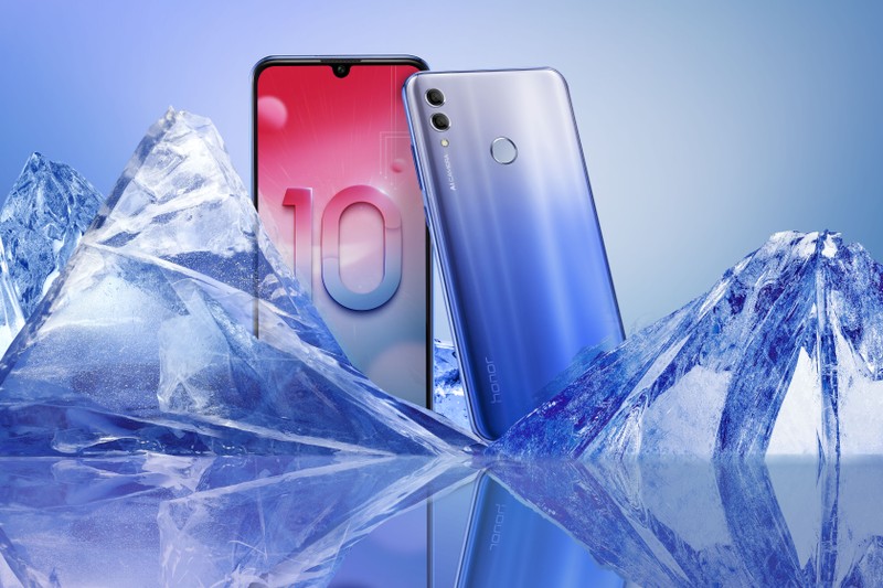 Chiếc HONOR 10 lite màu xanh 