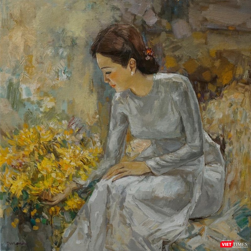 Tranh sơn dầu nguyên bản "Đêm thu" của họa sĩ Lâm Đức Mạnh Tranh sơn dầu nguyên bản "Đêm thu" của họa sĩ Lâm Đức Mạnh