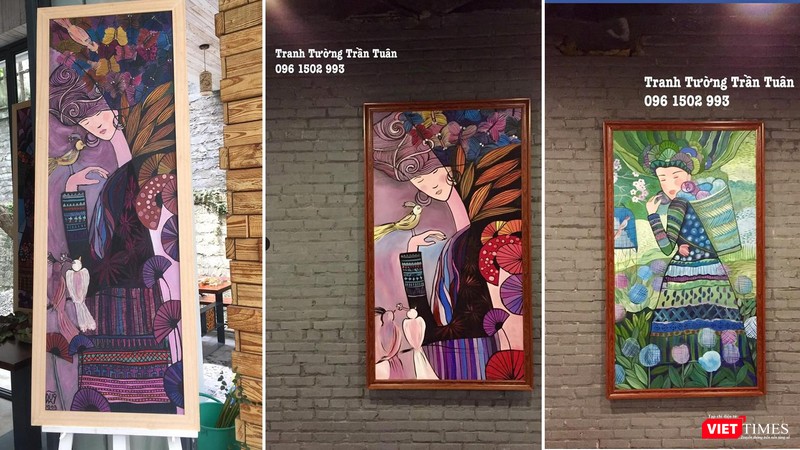 Trên trang fanpage của Trần Tuân vẫn công khai treo rất nhiều tác phẩm của Hà Hùng Dũng để quảng bá, bán hàng.