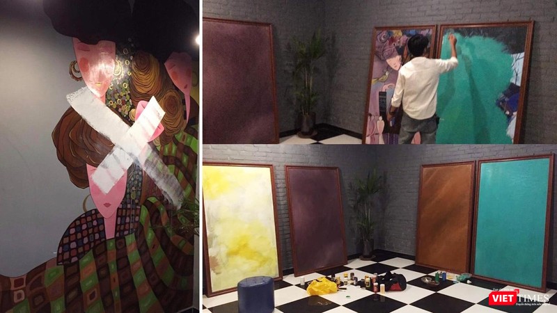 Các chứng cứ phá hủy tác phẩm vi phạm bản quyền được Ban Giám đốc khách sạn Pao gửi tới họa sĩ Hà Hùng Dũng