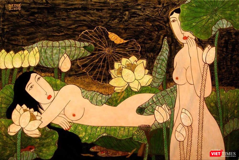 "Những nàng thơ" - Tranh của họa sĩ Bùi Trọng Dư