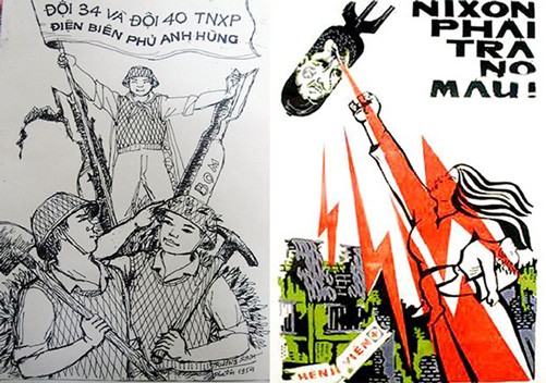 Tranh cổ động của họa sĩ Trường Sinh 