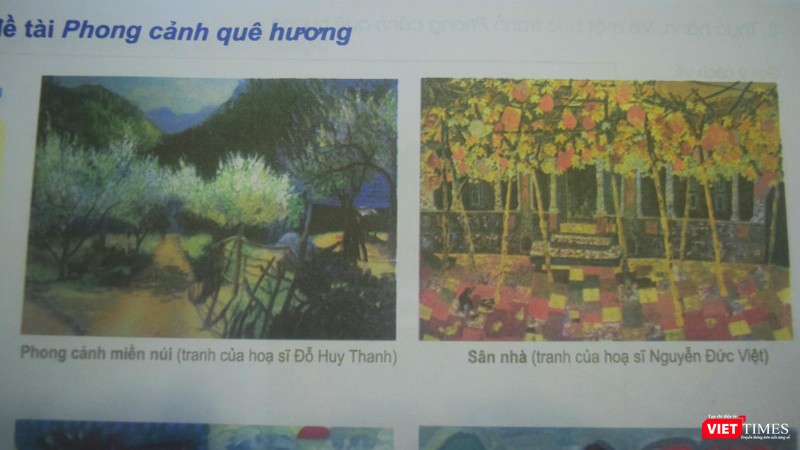 Bên cạnh tranh của họa sĩ Đỗ Huy Thanh là tranh của họa sĩ Nguyễn Đức Việt