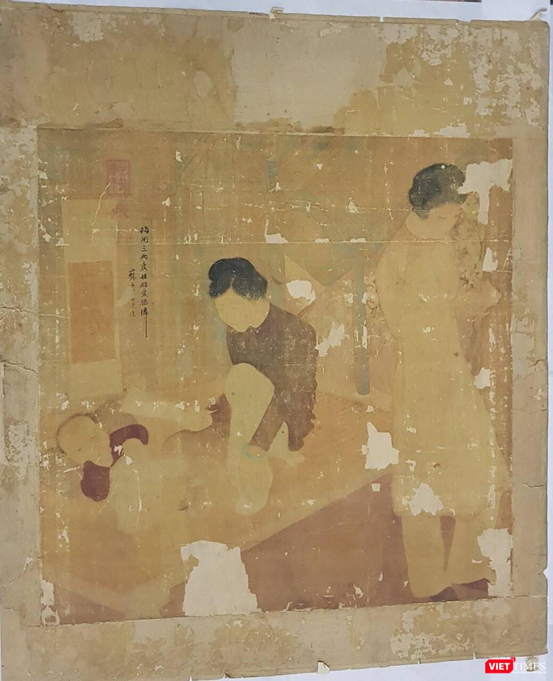 "Bức thư" của danh họa Tô Ngọc Vân còn xuống cấp nặng nề hơn, đang được lưu giữ bảo quản trong kho, không thể trưng bày