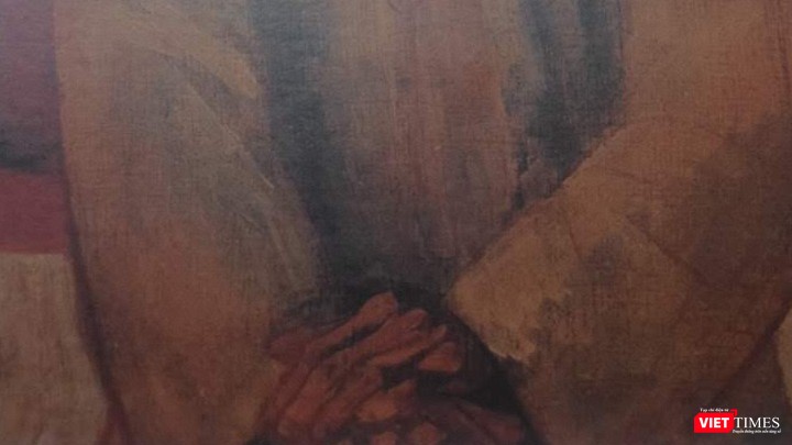 Chi tiết về bàn tay trong tranh Nguyễn Sáng. Vì lý do bản quyền, chúng tôi sẽ chỉ đăng tải một phần nhỏ của bức tranh danh họa Chi tiết về bàn tay trong tranh Nguyễn Sáng. Vì lý do bản quyền, chúng tôi sẽ chỉ đăng tải một phần nhỏ của bức tranh danh họa