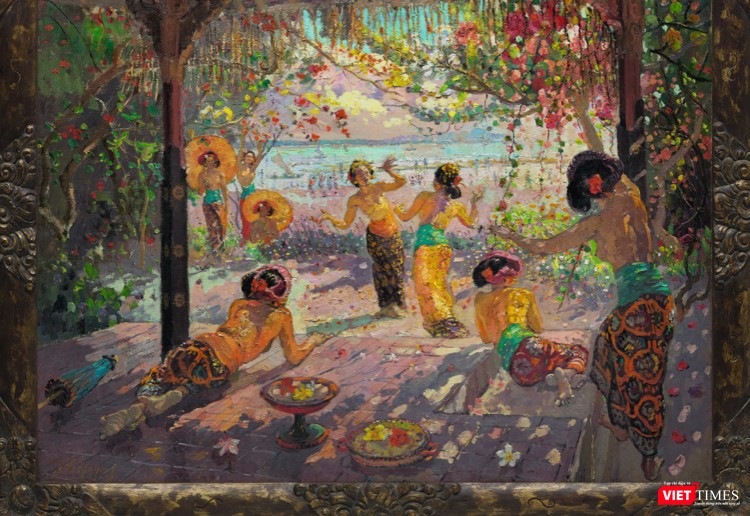 Bức “Woman on the Terace” của Adrien Jean Le Mayeur de Merprès đã được bán ra tới giá 10.975.000 HKD (tương đương 1.398.764 USD)