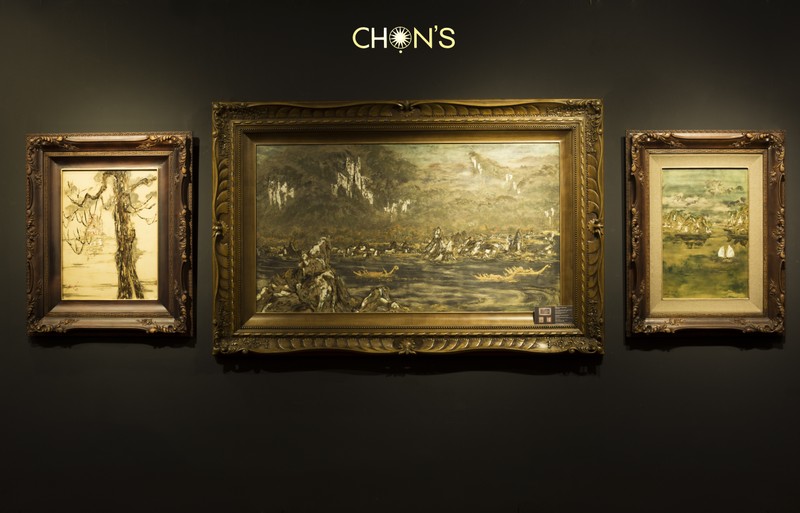 Bộ ba bức tranh của họa sĩ Nguyễn Huyến 