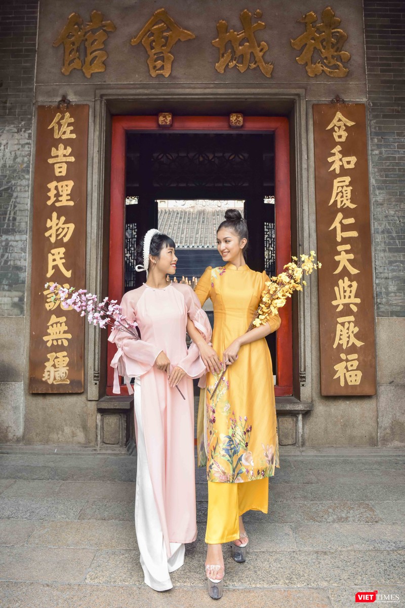 Quỳnh Nhung và Thảo Nhi  “mỗi người một vẻ”, rực rỡ với concept hoa đào, hoa mai