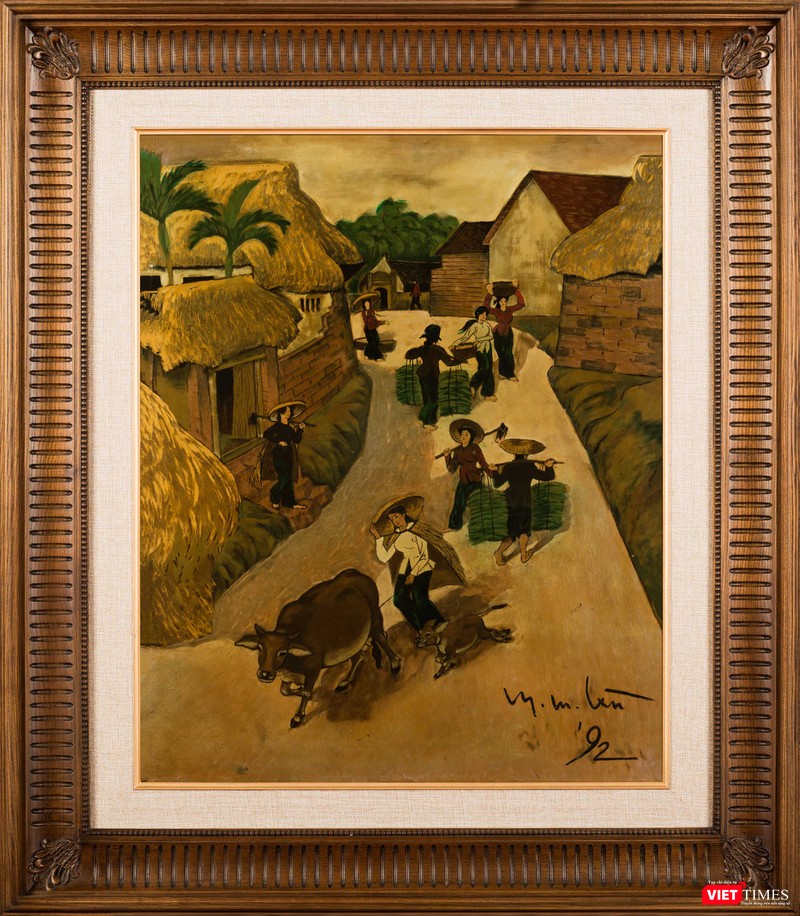 Tranh "Làng quê" của họa sĩ Ngô Minh Cầu (1927 - 2009) Tranh