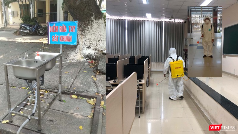 Phun khử trùng, sát khuẩn và công tác phòng dịch COVID-19 tại nhiều trường ĐH trên địa bàn TP.HCM (Ảnh: Hòa Bình) Phun khử trùng, sát khuẩn và công tác phòng dịch COVID-19 tại nhiều trường ĐH trên địa bàn TP.HCM (Ảnh: Hòa Bình)