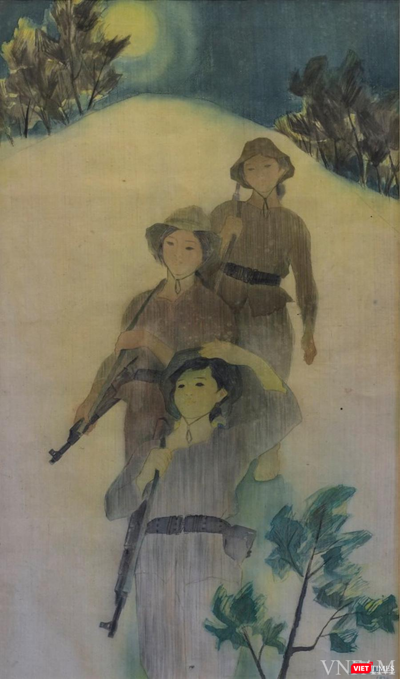 Trăng trên cồn cát” (1976) của họa sĩ Nguyễn Văn Chung Trăng trên cồn cát” (1976) của họa sĩ Nguyễn Văn Chung