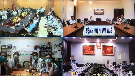 Hội chẩn 3 miền về điều trị bệnh nhân 91 (Ảnh: TTKT) 