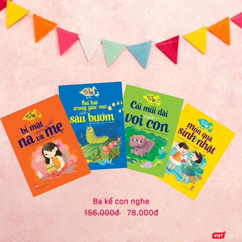 Bộ sách "Ba kể con nghe" của NXB Phụ Nữ được giám giá "sốc" tới 50% (Ảnh: PN) Bộ sách