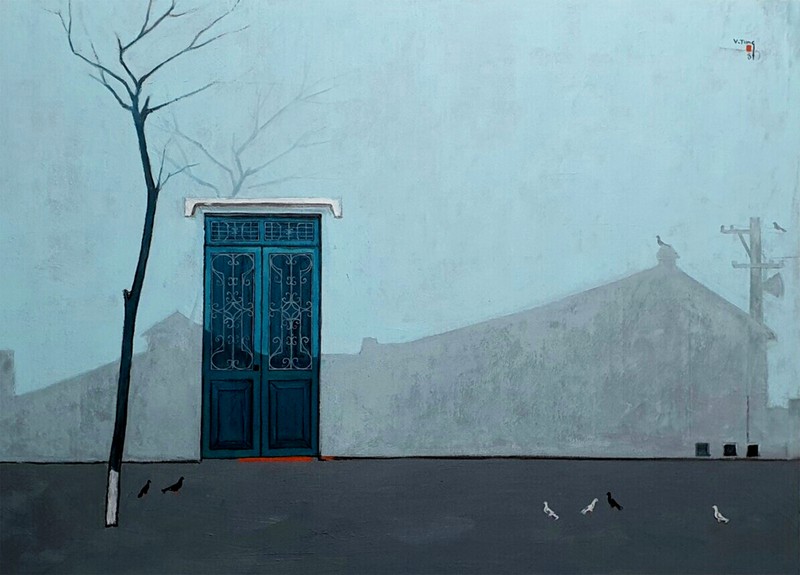 Tác phẩm Nắng nhẹ (sơn dầu trên toan, 90cm x 125cm, 2020) của Nguyễn Tùng Tác phẩm Nắng nhẹ (sơn dầu trên toan, 90cm x 125cm, 2020) của Nguyễn Tùng