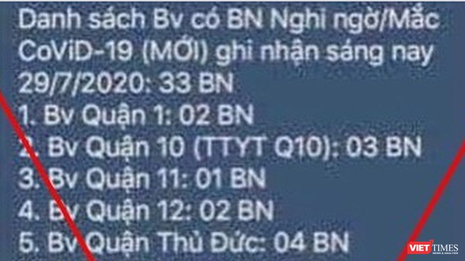 Danh sách giả được đăng tải trên nhiều mạng xã hội gây tâm lý hoang mang (Ảnh: MXH) 