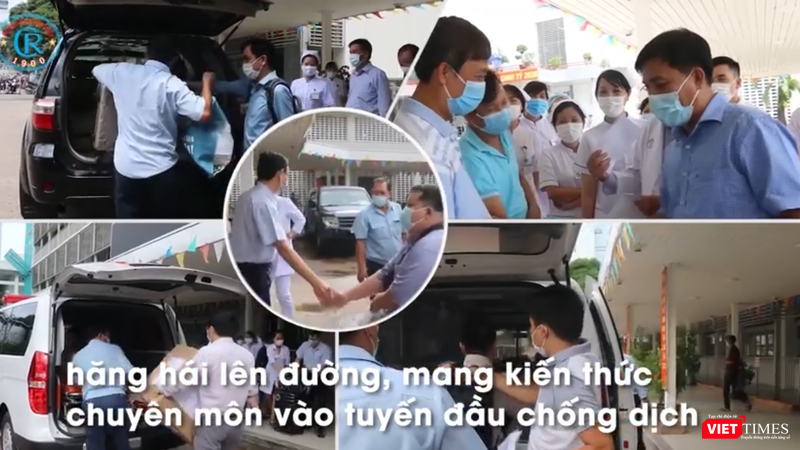 BS, y tá, nhân viên y tế BV Chợ Rẫy lên đường hỗ trợ miền Trung chống dịch (Ảnh: Hòa Bình chụp màn hình video) BS, y tá, nhân viên y tế BV Chợ Rẫy lên đường hỗ trợ miền Trung chống dịch (Ảnh: Hòa Bình chụp màn hình video)