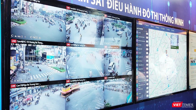 Trung tâm Kiểm soát, Điều hành đô thị thông minh (Ảnh: Hòa Bình) 