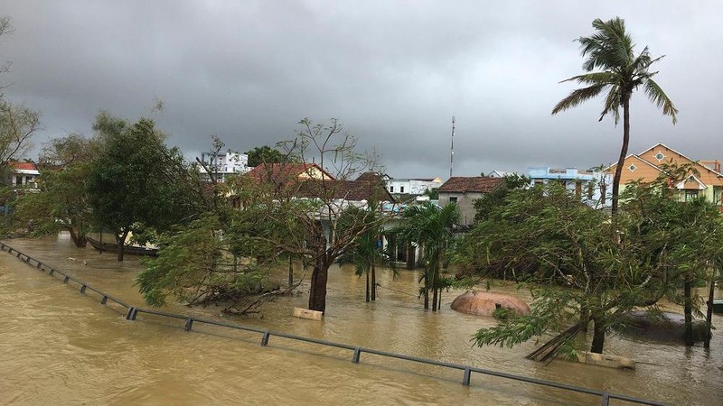 Xã Bình Dương được xem là “túi đựng nước”, vùng “rốn lũ” của huyện Bình Sơn (Ảnh: BQN)