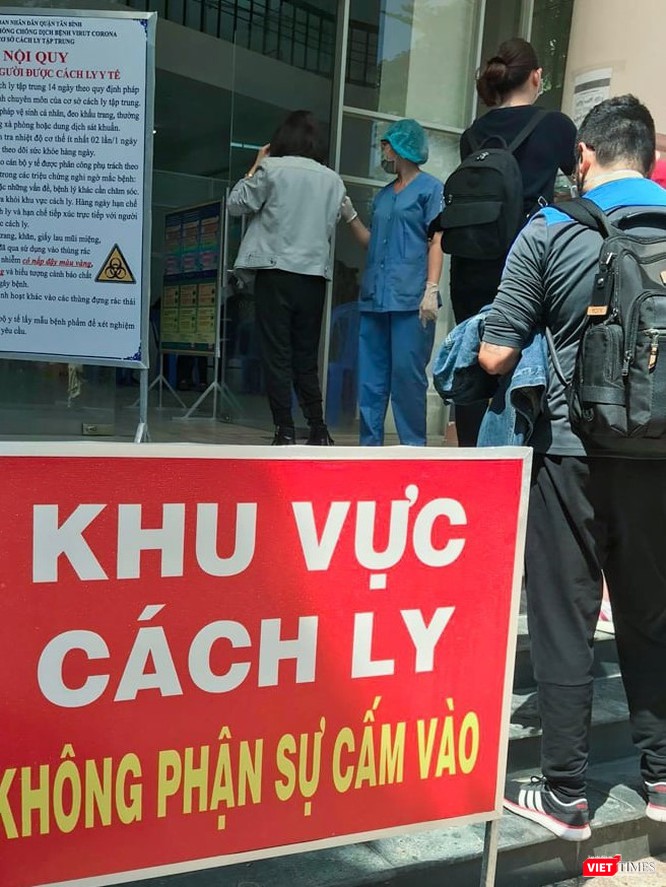 Khu vực cách ly dành cho người nhập cảnh tại quận Tân Bình (TP.HCM)