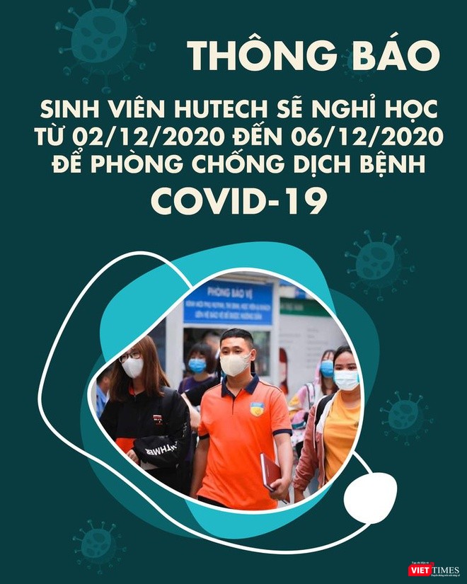 Thông báo của ĐH HUTECH cho toàn thể sinh viên nghỉ học vì xác định BN 1342 là sinh viên ngành ngôn ngữ Anh của trường này Thông báo của ĐH HUTECH cho toàn thể sinh viên nghỉ học vì xác định BN 1342 là sinh viên ngành ngôn ngữ Anh của trường này