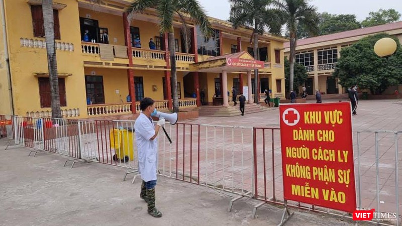 Khu vực dành cho người cách ly ở Bắc Giang (Ảnh: BYT)