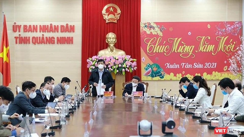 GS.TS Nguyễn Thanh Long, Bộ trưởng Bộ Y tế, Phó Trưởng ban Thường trực Ban Chỉ đạo quốc gia phòng chống dịch COVID-19: Tết này nhân dân Quảng Ninh yên tâm đón Tết trong trạng thái bình thường mới - Ảnh: Trần Minh. 