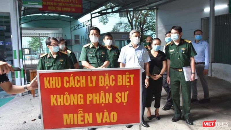 Khu vực cách ly tại Bệnh viện Quân y 175 (Ảnh: BVCC) 