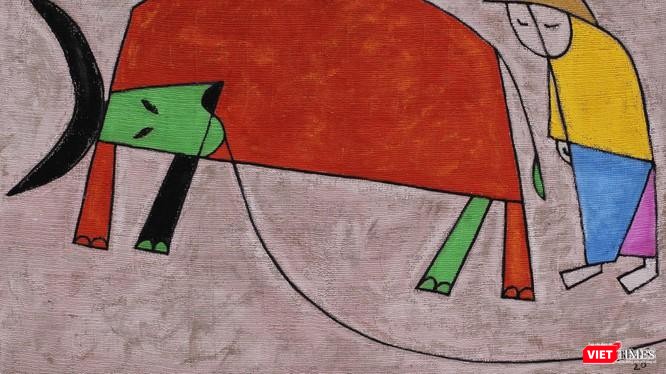 Con trâu qua nét cọ của hoạ sĩ Lê Thiết Cương (Ảnh: HSCC) Con trâu qua nét cọ của hoạ sĩ Lê Thiết Cương (Ảnh: HSCC)