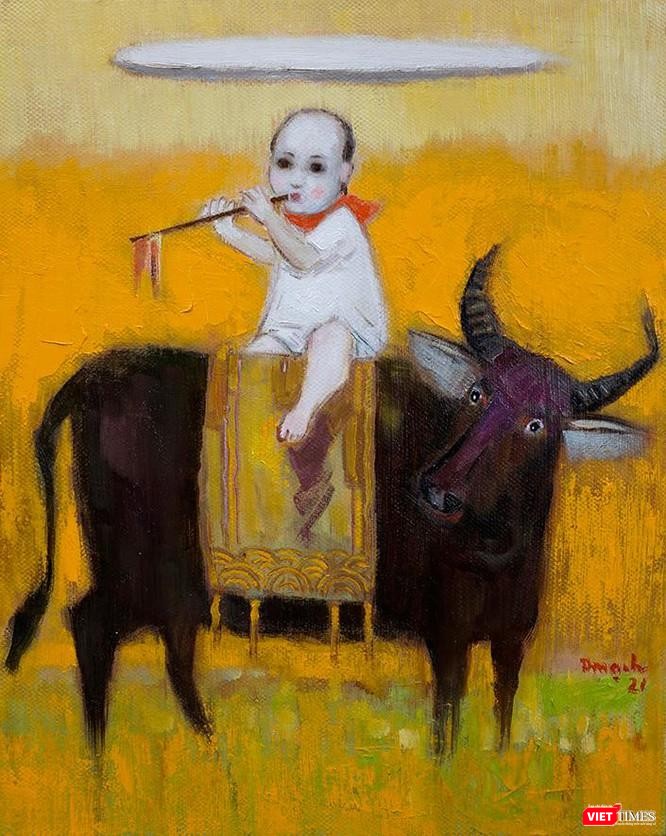 Tranh của hoạ sĩ Lâm Đức Mạnh chào năm Tân Sửu Tranh của hoạ sĩ Lâm Đức Mạnh chào năm Tân Sửu