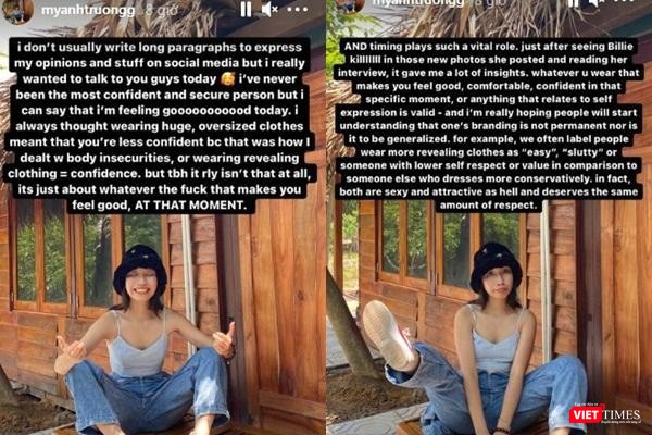 Mỹ Anh chia sẻ công khai trên trang cá nhân Mỹ Anh chia sẻ công khai trên trang cá nhân