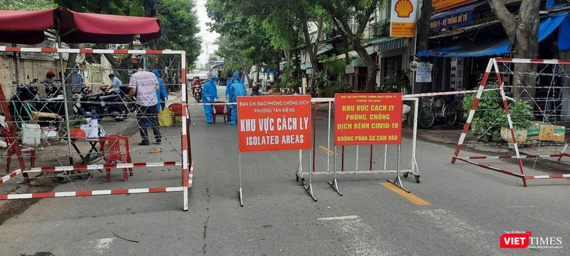 Khu vực cách ly phong toả tại quận Bình Tân vì phát hiện nhiều BN mới - Ảnh: HCDC Khu vực cách ly phong toả tại quận Bình Tân vì phát hiện nhiều BN mới - Ảnh: HCDC