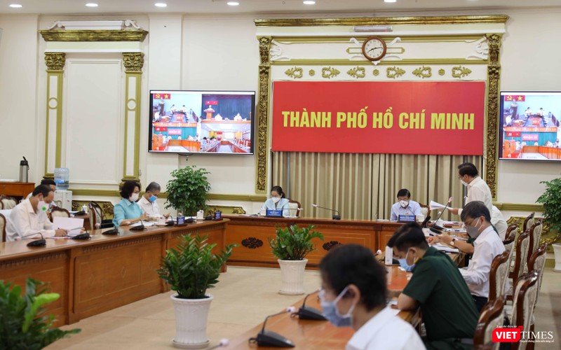 Toàn cảnh cuộc họp Ban Chỉ đạo phòng, chống dịch - Ảnh: TTBC