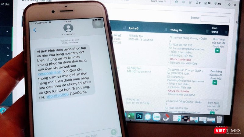 Đơn hàng mua trực tuyến liên tiếp bị huỷ mà không đưa rõ lý do - Ảnh: Hoà Bình Đơn hàng mua trực tuyến liên tiếp bị huỷ mà không đưa rõ lý do - Ảnh: Hoà Bình