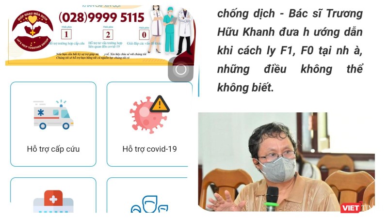 Giao diện trang web Giúp nhau mùa dịch (Ảnh chụp màn hình) 