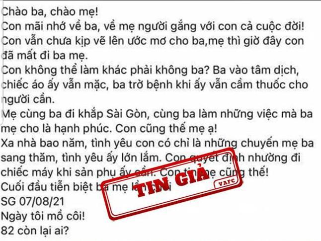 Trung tâm xử lý tin giả đề nghị cộng đồng không chia sẻ tin tức liên quan đến bác sĩ Khoa Trung tâm xử lý tin giả đề nghị cộng đồng không chia sẻ tin tức liên quan đến bác sĩ Khoa
