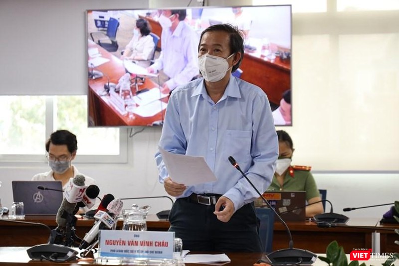Phó Giám đốc Sở Y tế TP.HCM - Bác sĩ Nguyễn Văn Vĩnh Châu phát biểu. Ảnh: Huyền Mai Phó Giám đốc Sở Y tế TP.HCM - Bác sĩ Nguyễn Văn Vĩnh Châu phát biểu. Ảnh: Huyền Mai