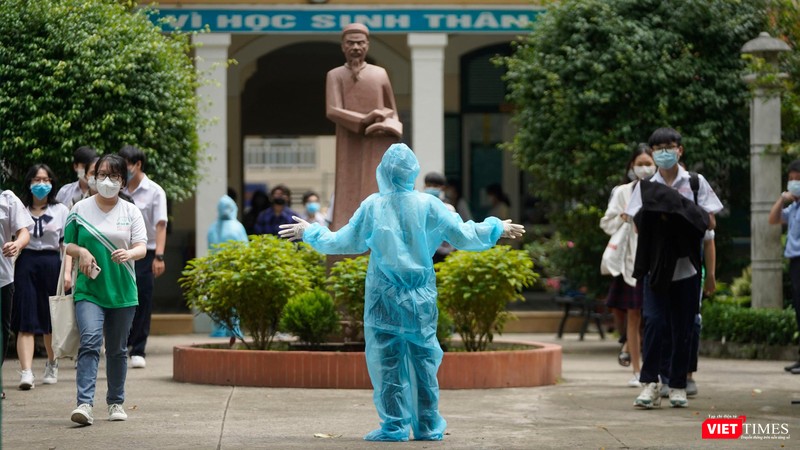 Toàn bộ học sinh vùng xanh TP.HCM sẽ đến trường học trực tiếp từ ngày 14/2. Ảnh: Phạm Nguyễn Toàn bộ học sinh vùng xanh TP.HCM sẽ đến trường học trực tiếp từ ngày 14/2. Ảnh: Phạm Nguyễn