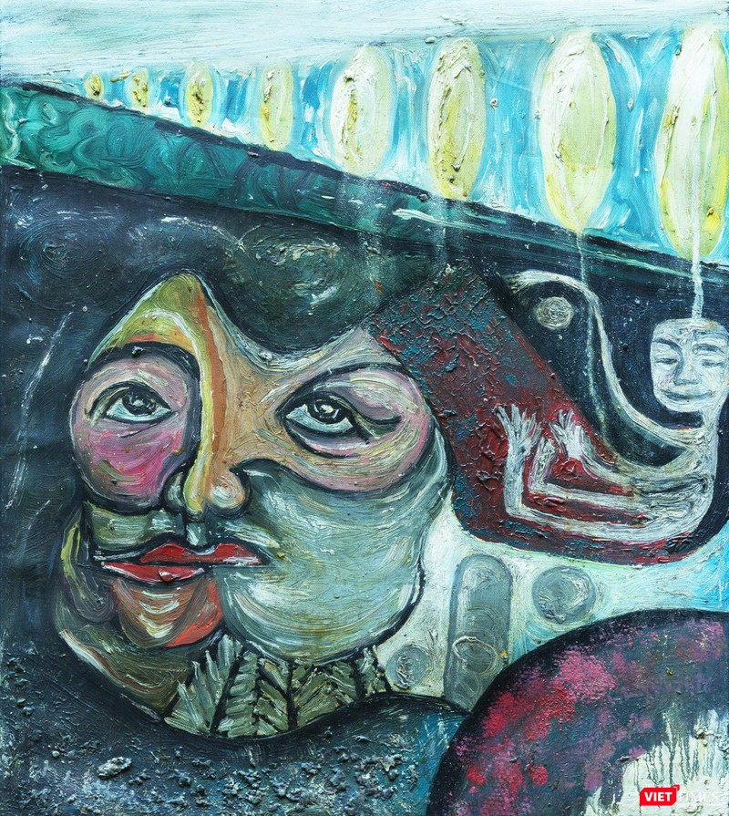 Sprouting seeds | Những hạt giống nẩy mầm - Oil on vancas | Sơn dầu trên bố | 56 x 42 cm, 2016