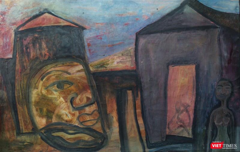 Abiding place (Trú xứ) - Oil on canvas (Sơn dầu trên bố, 160 x 90 cm, 2015)